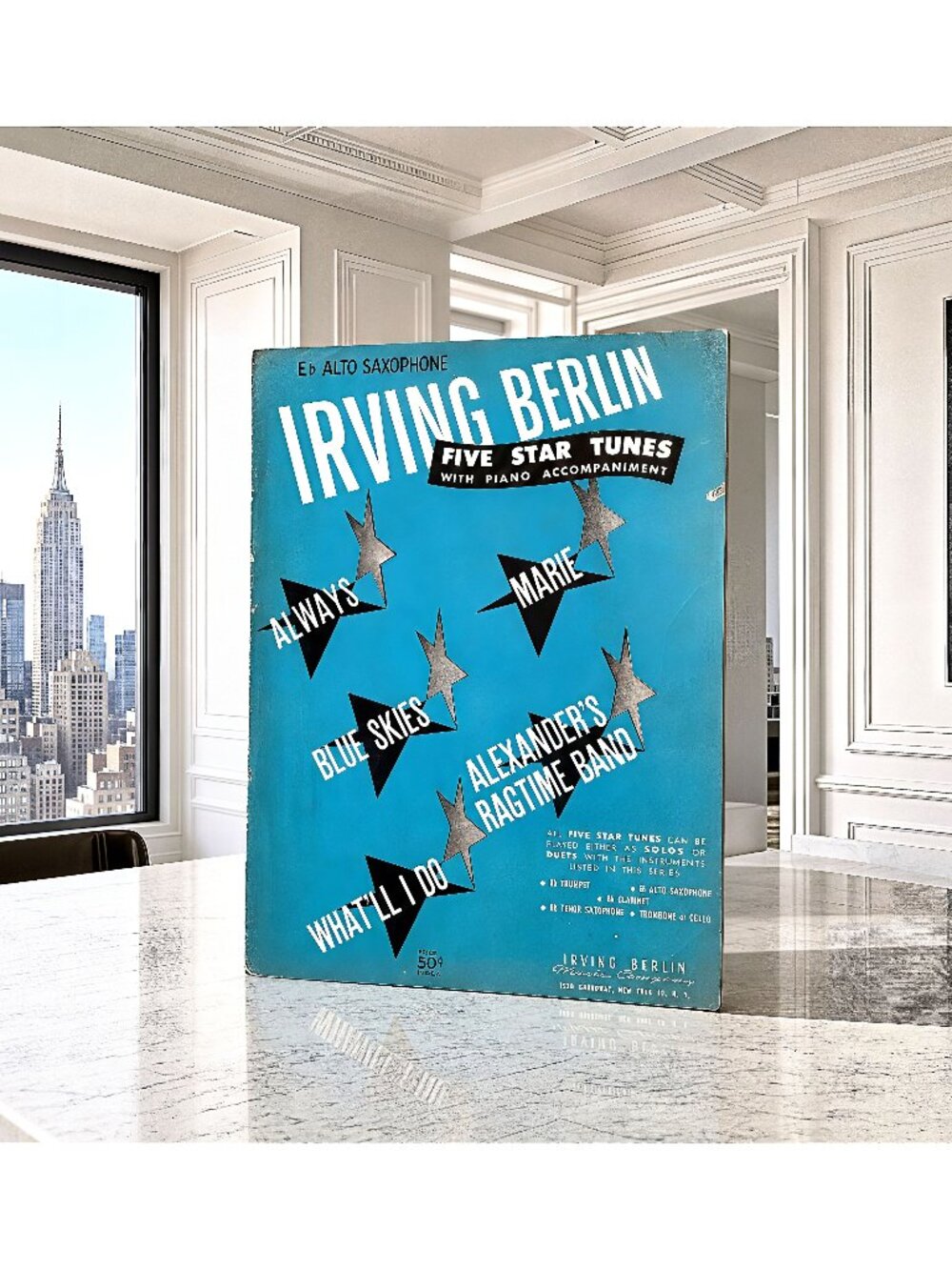 Vintage Irving Berlin Five Star Tunes Alto Saxophone Piano Sheet Music